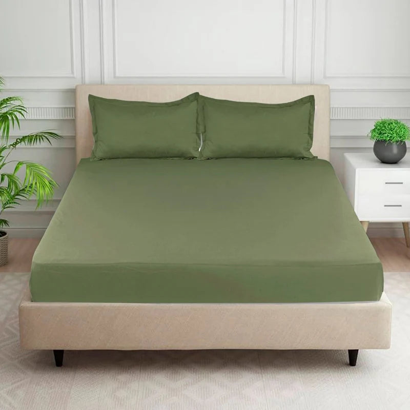 OLIVE YOU SOLID BEDSHEET