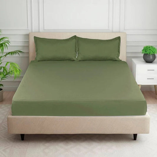 OLIVE YOU SOLID BEDSHEET