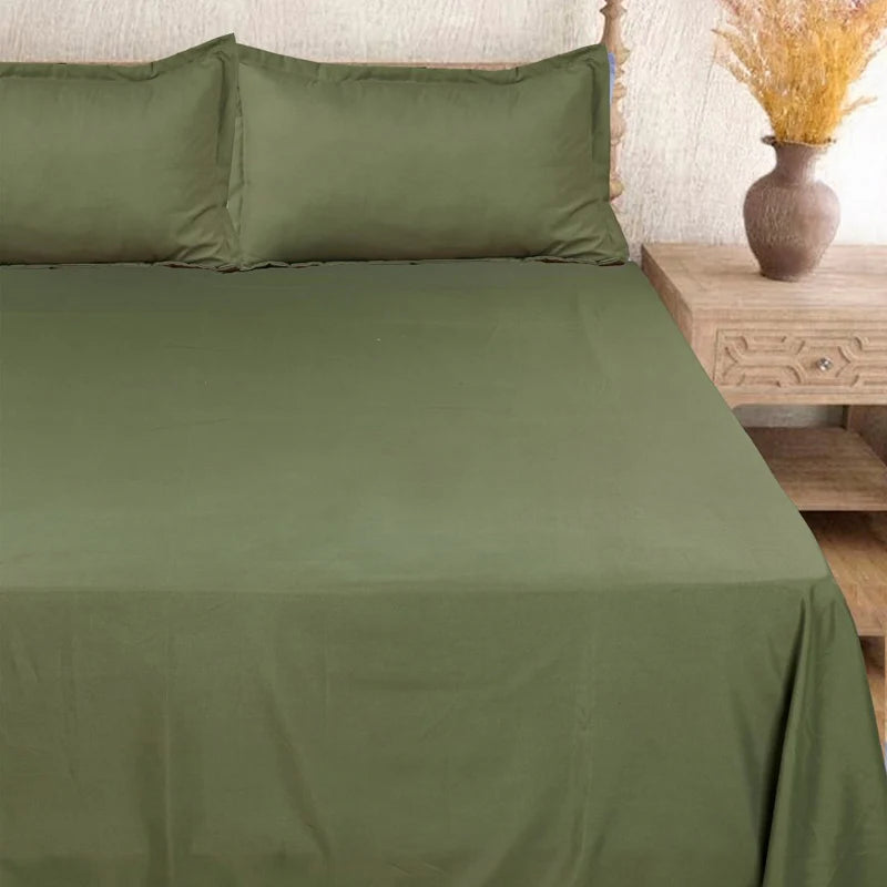 OLIVE YOU SOLID BEDSHEET