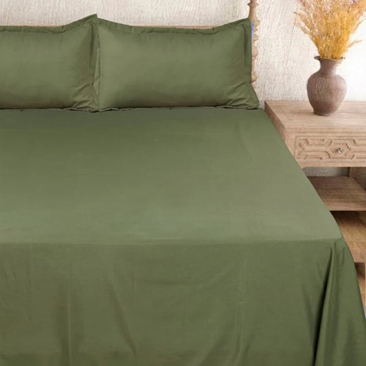 OLIVE YOU SOLID BEDSHEET
