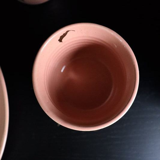 Top view of the Old Rose Ganga Kulhad, a pink and 24-karat gold ceramic glass/cup you can buy online at Sukham Home, a sustainable furniture, gardening and home decor store in Kolkata, India