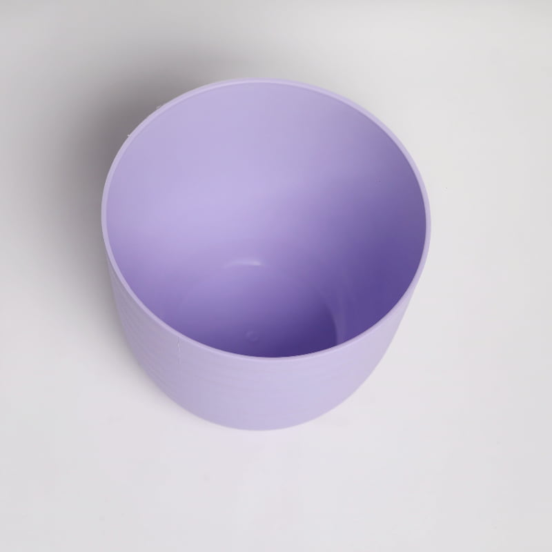 Top view of the purple Verona, a round colourful indoor planter made from plastic that you can buy online at Sukham Home, a sustainable furniture, gardening and home decor store in Kolkata, India