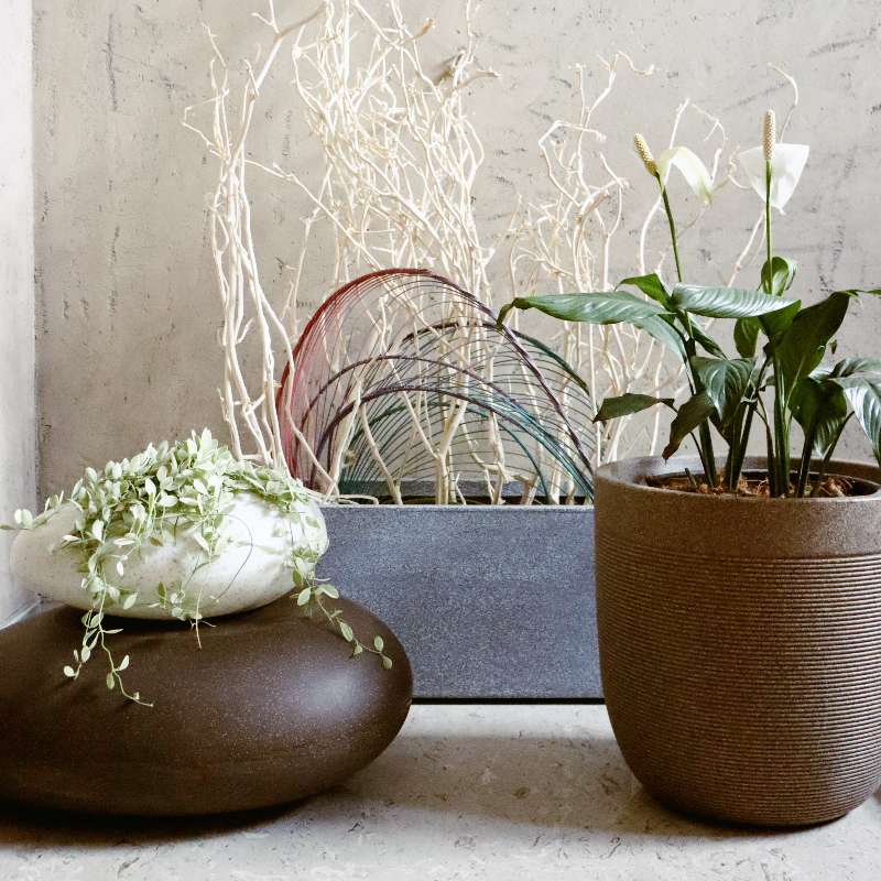 Stone Finish Planters
