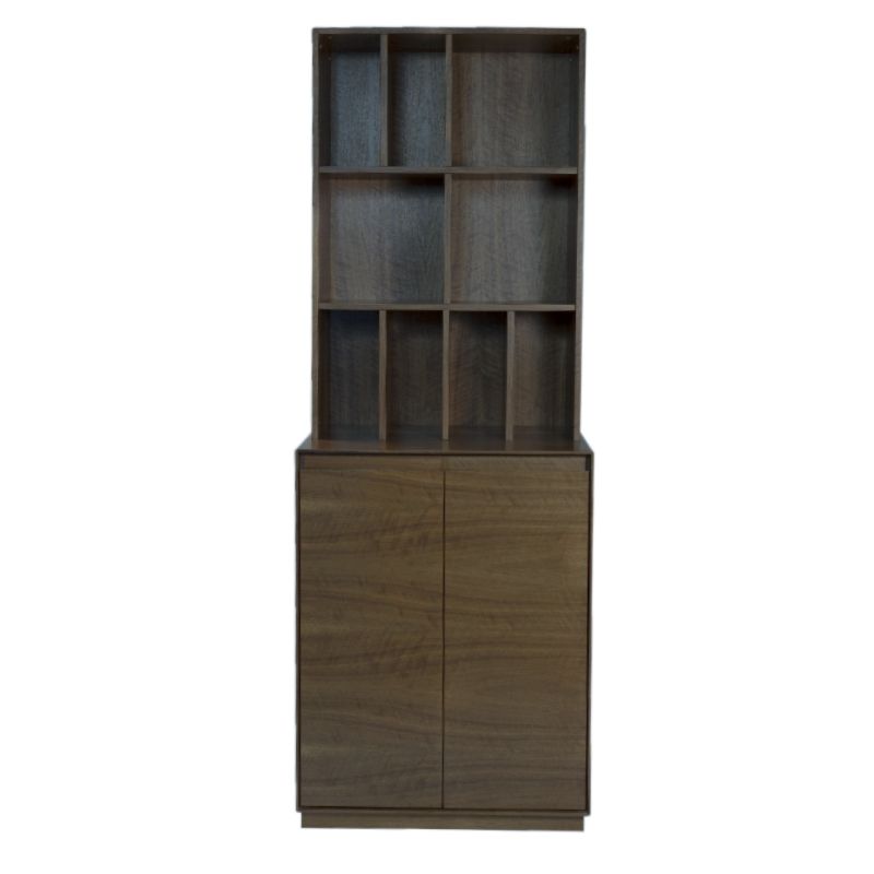 Against a white background, the Ash Grey Arry Dining Cabinet, a wooden crockery and storage solution you can buy online at Sukham Home, a sustainable furniture, kitchen & dining and home decor store in Kolkata, India