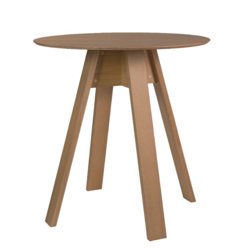 In Oak Antique, the Alpine, a wooden high round bar table you can buy online at Sukham Home, a sustainable furniture, kitchen & dining and home decor store in Kolkata, India