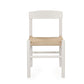 White People's Chair with a woven seat on a white background