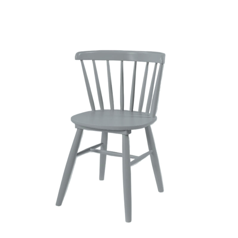 Against a white background, front view of the Oak Dove Perch Chair, a solid wood Windsor dining seat you can buy online at Sukham Home, a sustainable furniture and home decor store in Kolkata, India