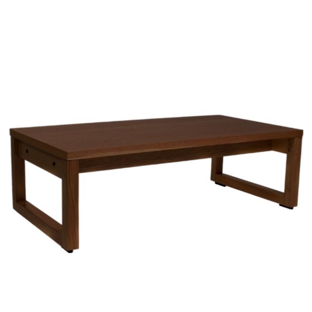 Against a white background, the Walnut Natural Core Centre Table, a wooden coffee and centre table you can buy online at Sukham Home, a sustainable furniture, kitchen & dining and home decor store in Kolkata, India