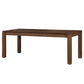 Against a white background, the Walnut Natural Enlace, a wooden rectangle dining table you can buy online at Sukham Home, a sustainable furniture, kitchen & dining and home decor store in Kolkata, India