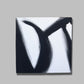 Against a grey background, The Black Stroke painting, a black and white canvas artwork you can buy online at Sukham Home, a sustainable furniture, kitchen & dining and home decor store in Kolkata, India