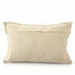 Back of the Beige White Macrame Cushion with Fringes, a rectangle accent pillow you can buy online at Sukham Home, a sustainable furniture, kitchen & dining and home decor store in Kolkata, India