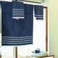 Whole set of Blue Oh-So-Soft, a set of 6 navy towels you can buy online at Sukham Home, a sustainable furniture, kitchen & dining and home decor store in Kolkata, India