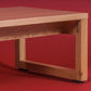 Close up of the bottom part of the Core Centre Table, a wooden coffee and centre table you can buy online at Sukham Home, a sustainable furniture, kitchen & dining and home decor store in Kolkata, India