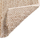 Both sides of the Handwoven Jute Rug with Diamond Design Weaves, a small rectangle jute and white cotton carpet you can buy online at Sukham Home, a sustainable furniture, kitchen & dining and home decor store in Kolkata, India