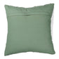 Back of the Green Loop Tufted Cushion, a square green accent pillow available at Sukham Home, a sustainable furniture, kitchen & dining and home decor store in Kolkata, India