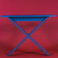 In Blue colour, the Greet, a wooden entryway console you can buy online at Sukham Home, a sustainable furniture, kitchen & dining and home decor store in Kolkata, India