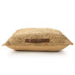Side view of the Jute Square Floor Cushion, a square braided accent pillow, available at Sukham Home, a sustainable furniture, kitchen & dining and home decor store in Kolkata, India