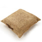 Tilted view of the Jute Square Floor Cushion, a square braided accent pillow, available at Sukham Home, a sustainable furniture, kitchen & dining and home decor store in Kolkata, India