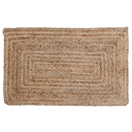 Against a white background, the Jute Braided Rug, a small rectangle jute carpet you can buy online at Sukham Home, a sustainable furniture, kitchen & dining and home decor store in Kolkata, India