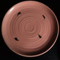 Top view of Old Rose Ganga Quarter Plate, a pink and 24-karat gold ceramic small plate you can buy online at Sukham Home, a sustainable furniture, gardening and home decor store in Kolkata, India