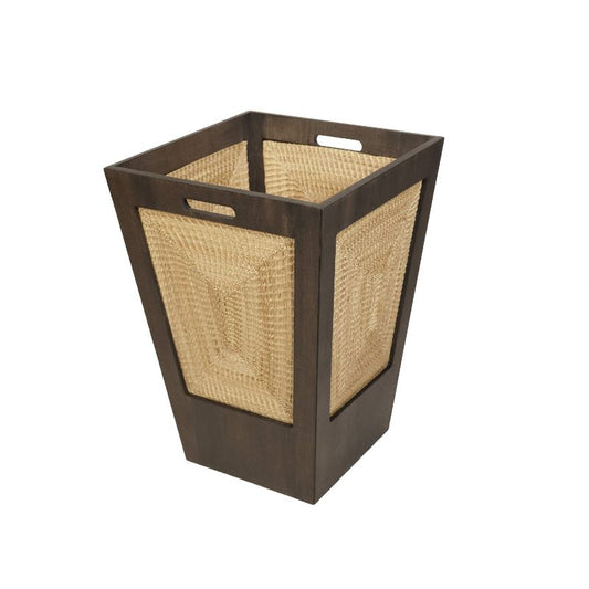 Against a white background, the Pile Laundry Basket, a laundry bag made from golden grass that you can buy online at Sukham Home, a sustainable furniture, kitchen & dining and home decor store in Kolkata, India