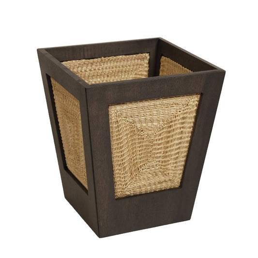 From the top view, the Pile Paper Bin, a waste paper bin made from golden grass that you can buy online at Sukham Home, a sustainable furniture, kitchen & dining and home decor store in Kolkata, India