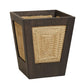 Against a white background, the Ash Grey Pile Paper Bin, a waste paper bin made from golden grass that you can buy online at Sukham Home, a sustainable furniture, kitchen & dining and home decor store in Kolkata, India