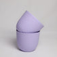 Stack of two purple Verona, a round colourful indoor planter made from plastic that you can buy online at Sukham Home, a sustainable furniture, gardening and home decor store in Kolkata, India