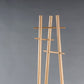 Close up of the upper design on the Oak Natural Scarecrow, a wooden entryway designer quirky coat hanger you can buy online at Sukham Home, a sustainable furniture, kitchen & dining and home decor store in Kolkata, India