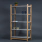 Full view of the Tier Shelf, a multipurpose wooden open shelf storage solution and cabinet you can buy online at Sukham Home, a sustainable furniture, kitchen & dining and home decor store in Kolkata, India