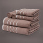 Whole set of Beige Oh-So-Soft, a set of 6 brown towels, you can buy online at Sukham Home, a sustainable furniture, kitchen & dining and home decor store in Kolkata, India